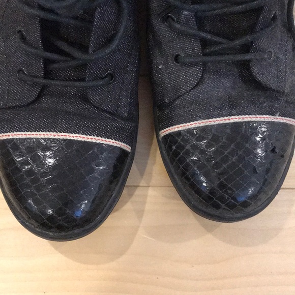 Black selvedge raw denim black shoes - Picture 4 of 4